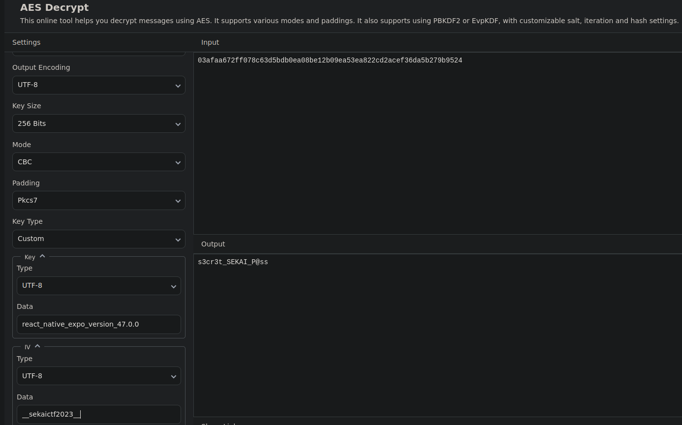 decrypting AES